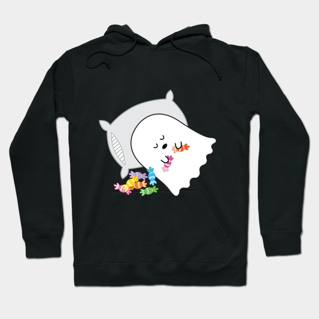 Gordie the Ghost (too much candy, fell asleep) | by queenie's cards Hoodie by queenie's cards